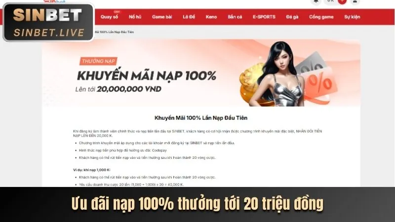 Thưởng nạp đầu JN88